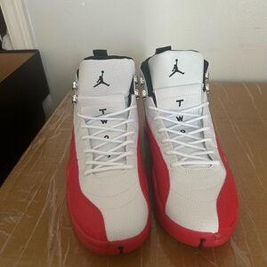 Jordan White and Red Men's Sneakers